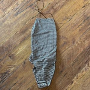 Super Down Striped Body Suit XS